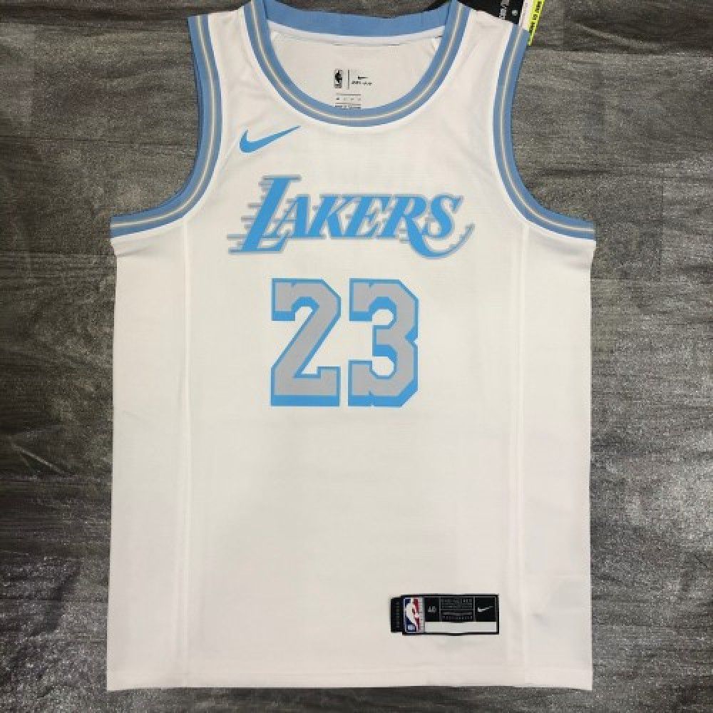 Men's Los Angeles Lakers LeBron James #23 White 2020/21 Swingman Jersey - City Edition-Pro Kit Vault | Brand New 26/27 Sports Jerseys